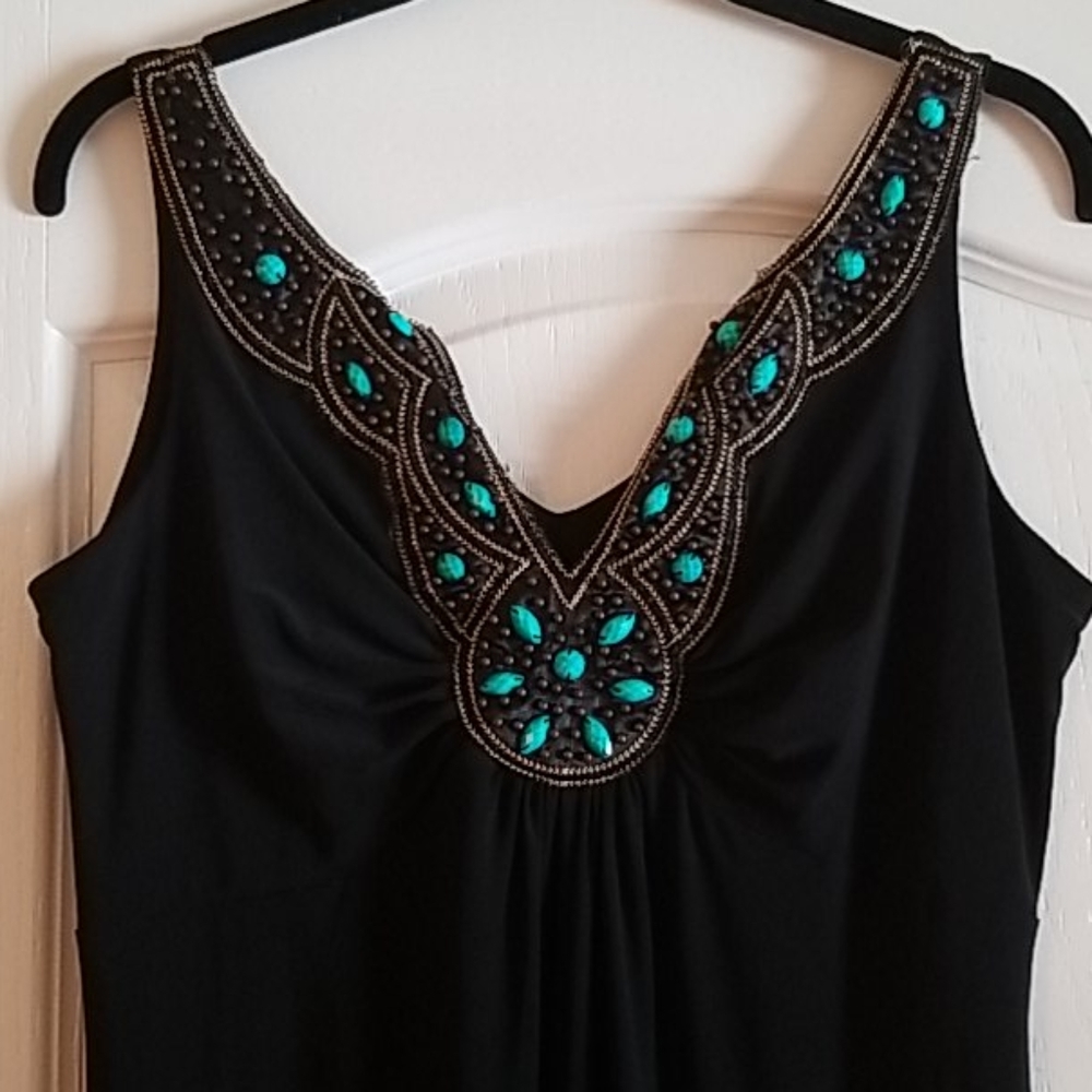 Black causal beaded dress